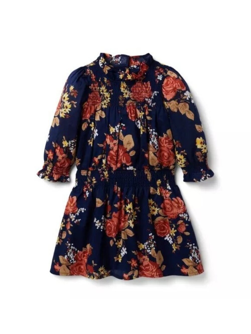 Janie and & Jack Girls The Cleo Floral Smocked Dress Size 3 toddler